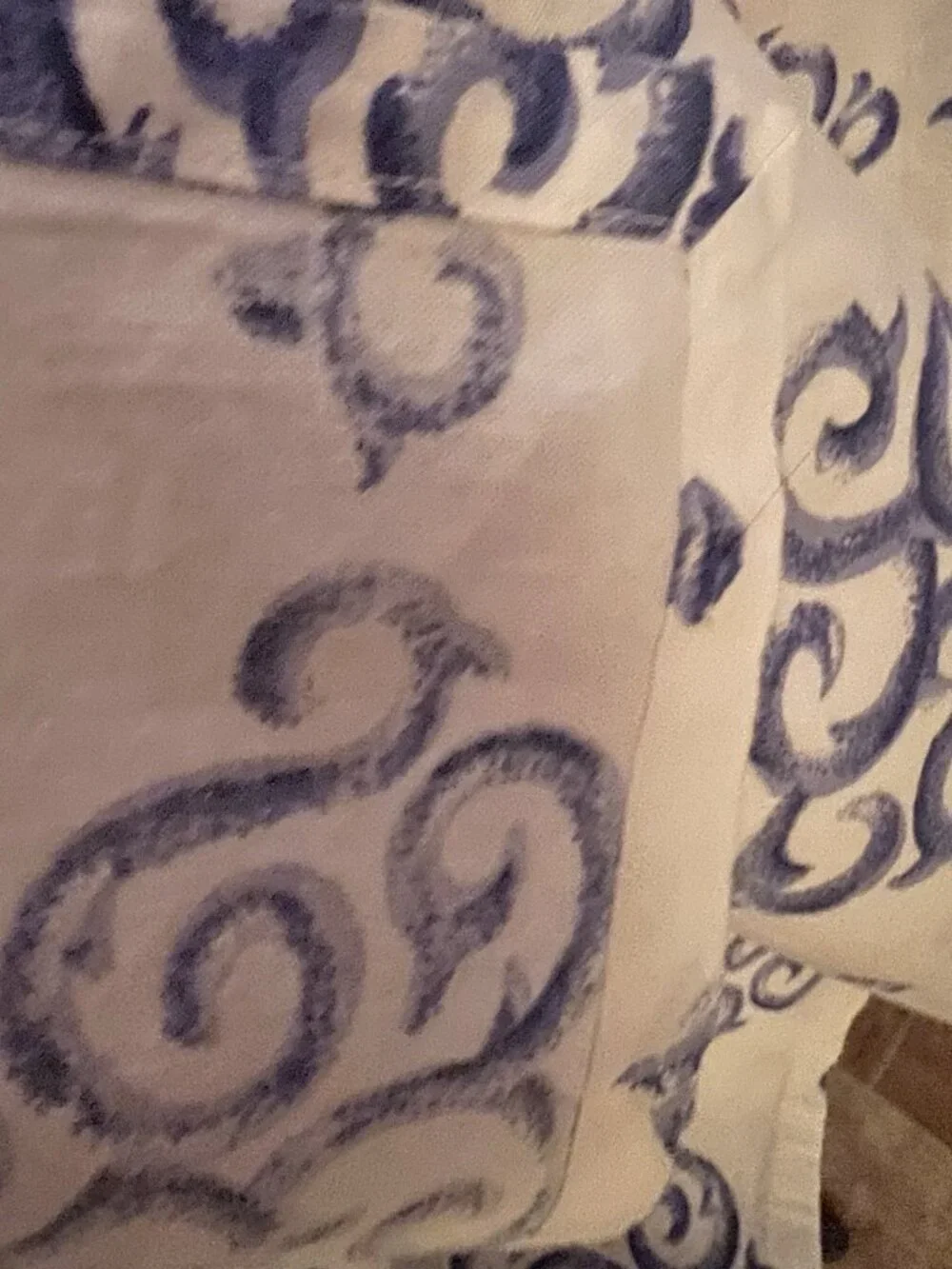 Tablecloth Blue & White 50 X 50 Square 100% Cotton Table Linens Mediterran Swirl